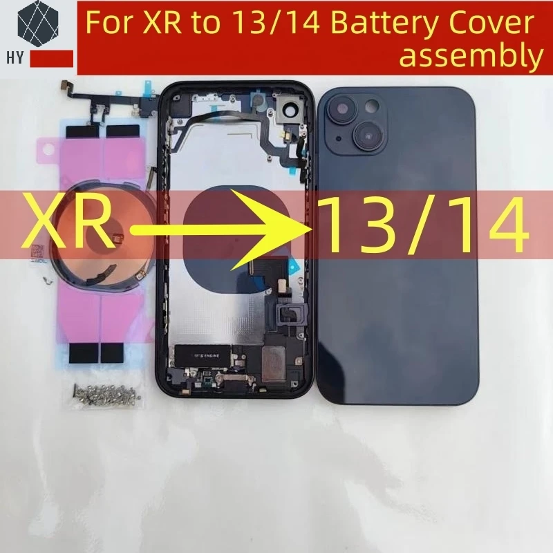 DIY For XR Like 13 14 Housing XR Up To 13 Housing For XR To 14 Back DIY Back Cover Housing Battery Middle Frame Replacement