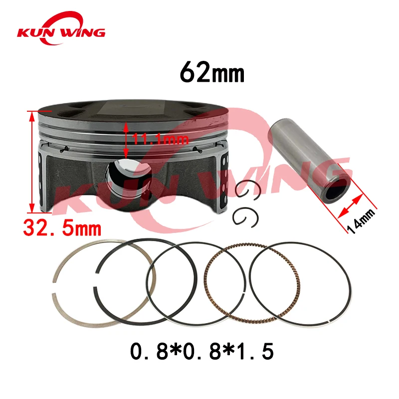 62mm Nmax155 Big Bore Cylinder Kit Piston Rings Gasket for Yamaha N Max Nmax 155 Aerox TRICITY R15 NVX 155cc to 183cc 2DP