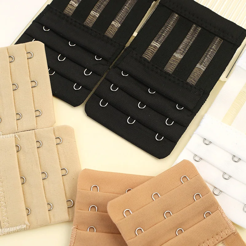 New 4 PCS 3 Hooks Bra Strap Extender Comfortable and Adjustable Bra Strap Clip Lingerie Accessory for Women