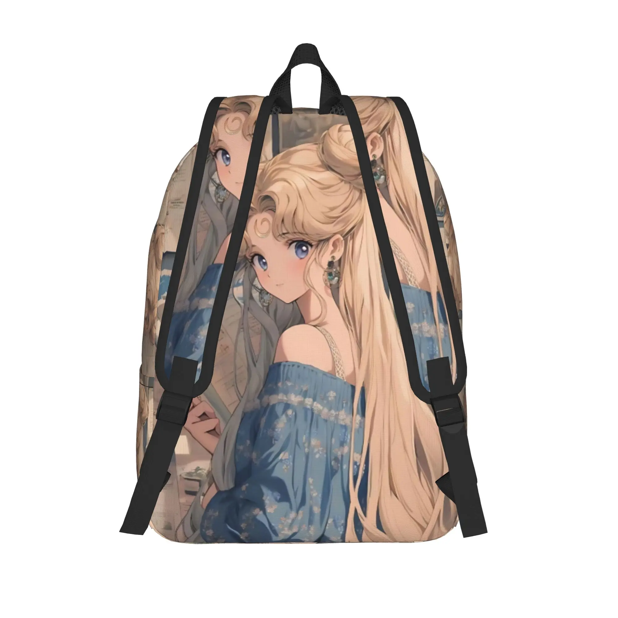 Fashion Sailor Moon Backpack  Mochilas Adjustable Strap Hiking Retro Washable Rucksack