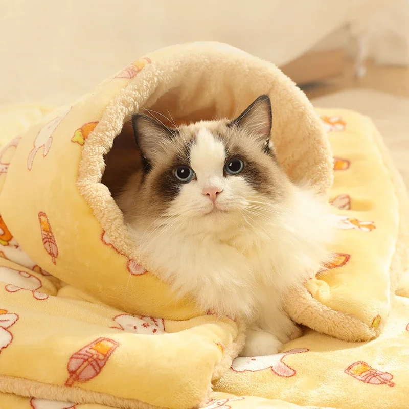 

Large Dog Bed Washable Plush Pet Bed Anti Anxiety Warm Dog Cushion Sleeping Mat Comfoetable Pet Mats for Small Medium Large Dogs