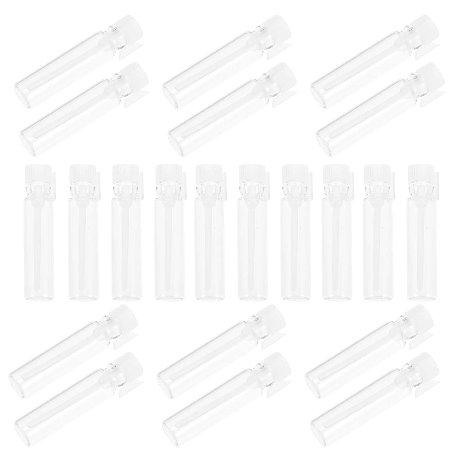 

50 Pcs Perfume Sample Bottle Glass Tube Spray with Drop Makeup Small Travel Scent