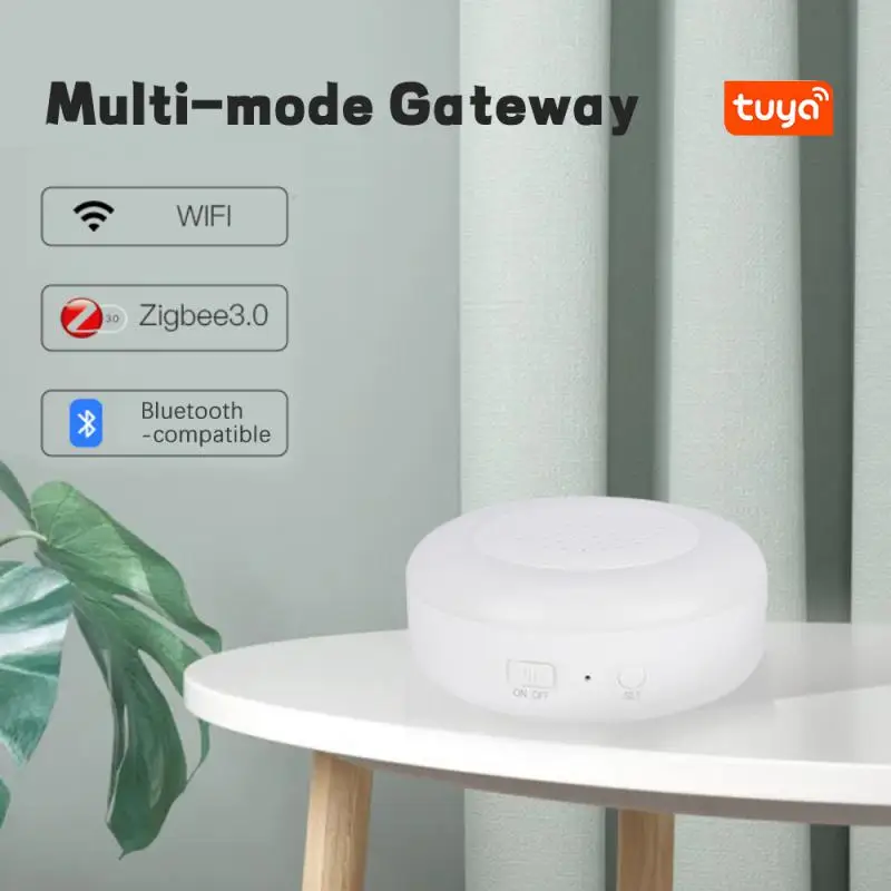 Tuya-Zigbee 3.0 alarme de controle remoto sem fio, compatível com Bluetooth malha Gateway campainha, Wi-Fi, RGB Night Light