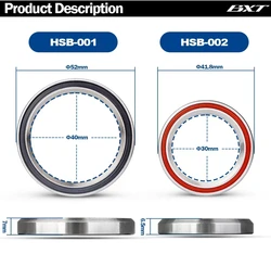 BXT Bike Headset Bearings, MTB Scooter Steering, Bicycle Parts, Universal Bearing, BXT-077, 097, 087, 117 Bearings, 52/41.8mm