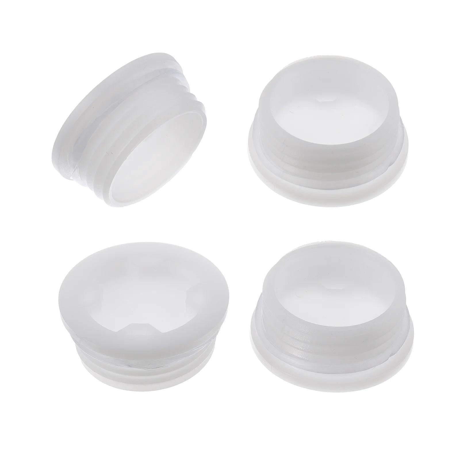 4pcs Bung Plastic Oil Drum Plastic Barrel Drum Bung Drum Lid Caps (White) bung cap drum cap plastic drum cap