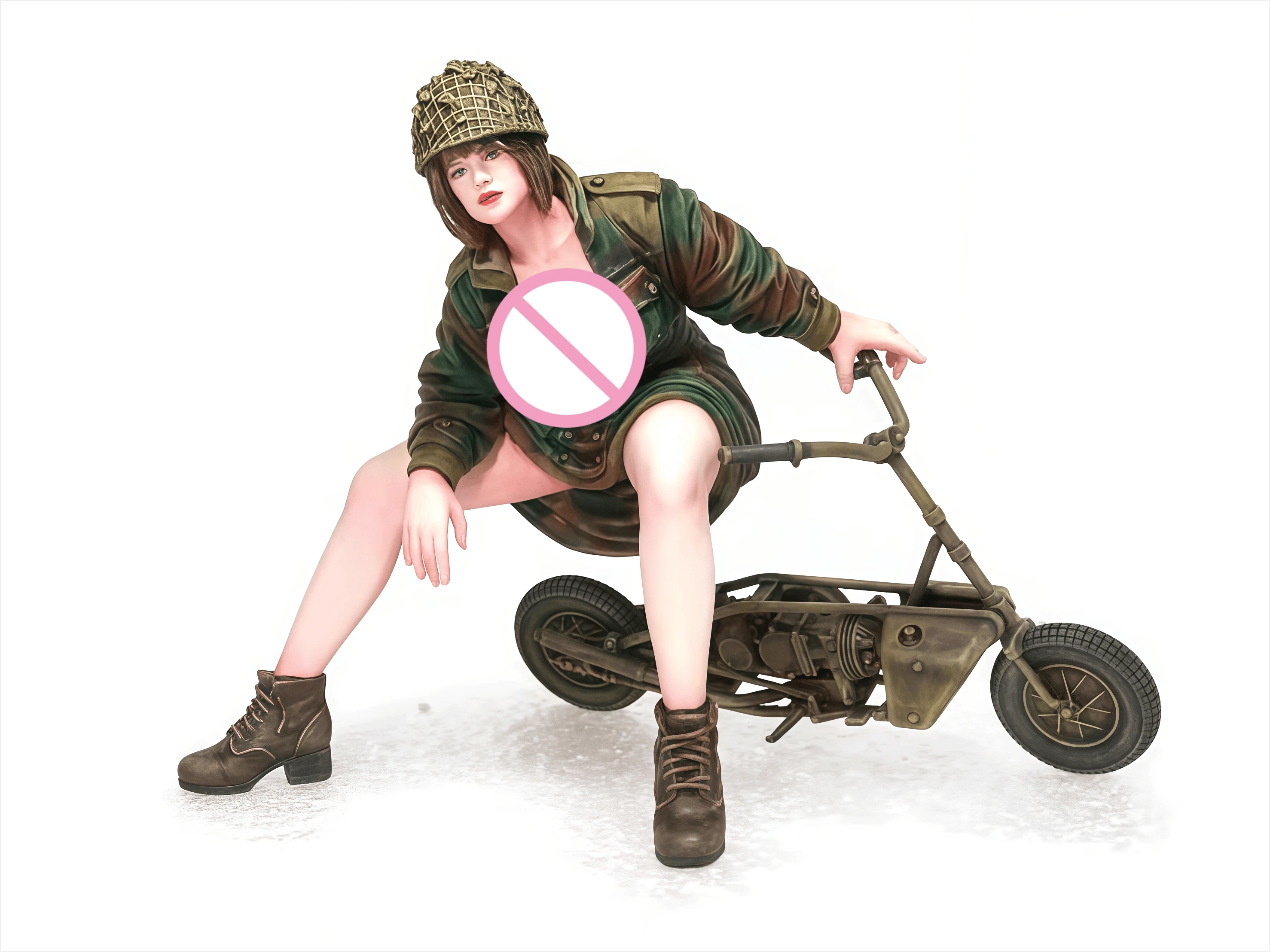 

Комплект для сборки модели из литой смолы 75 мм, GK, офицер женских ВВС, неокрашенный для сборки