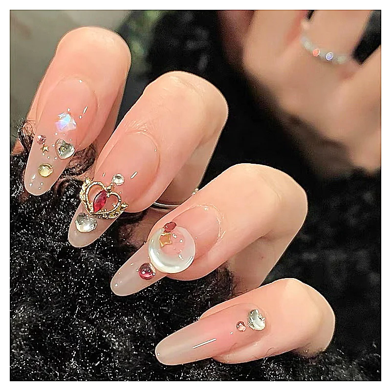 10 pçs marinheiro lua manicure liga brilhante colorido diamante decoração de unhas linda menina guerreiro metal acessório da arte do prego