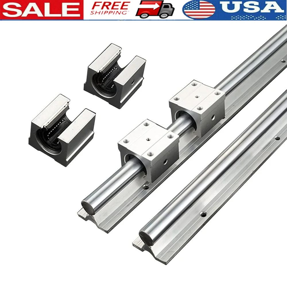 

2PCS SBR12 800mm Linear Guide Rails with 4 SBR12UU Slide Blocks CNC Rail Kit Precision Sliding Blocks DIY CNC Routers