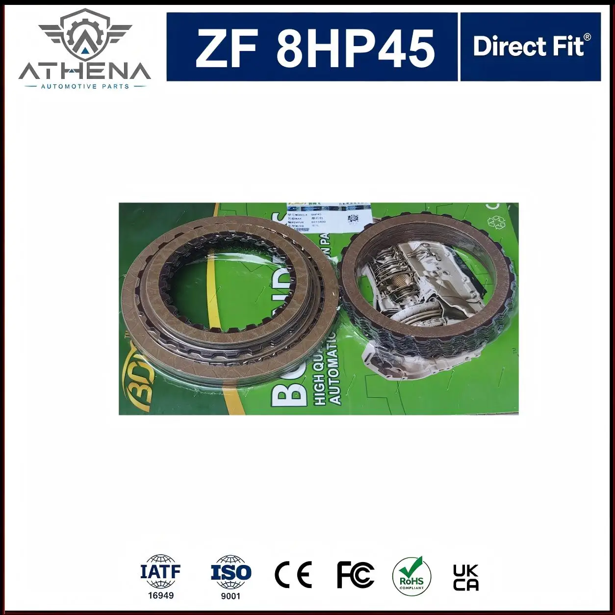 8HP45 ZF8HP45 Transmission Clutch Friction Plates Kit Fix Slip Burn Harsh Shift Fit BMW ZF 8AT Gearbox