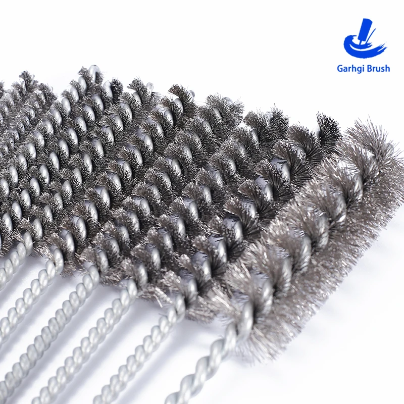 Hand Tool Brushes 60 x 300mm Long Stainless Steel Wire and Copper Wire Cleaning Brushes Twisted-in-Wire Pipe Brushes Rust Remove