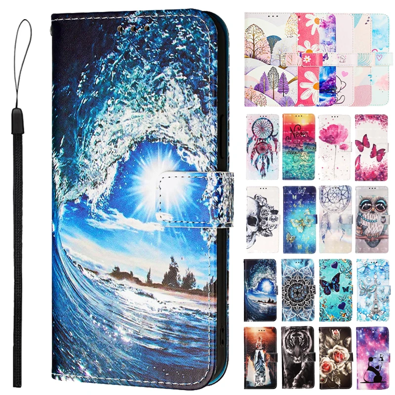 الرجعية زهرة تصميم المحفظة الجلدية حقيبة لهاتف سامسونج غالاكسي A56 A36 A26 5G SM-A566 A366 A266 Coque المغناطيسي فليب غطاء أكياس الهاتف