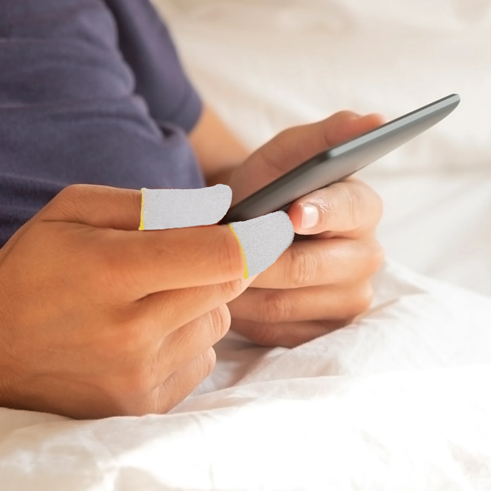 Breathable Gaming Finger Sleeves Anti- Finger Covers Lightweight Sweaty Finger Protectors