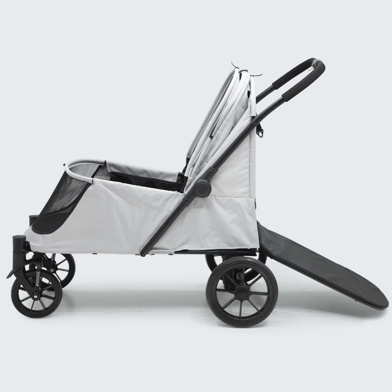 

New Design Spacious Durable Pet Stroller Portable Dog Ramp Large Pet Dog Trolley Big Dog Stroller Luxury for 40kg 124*66*100cm
