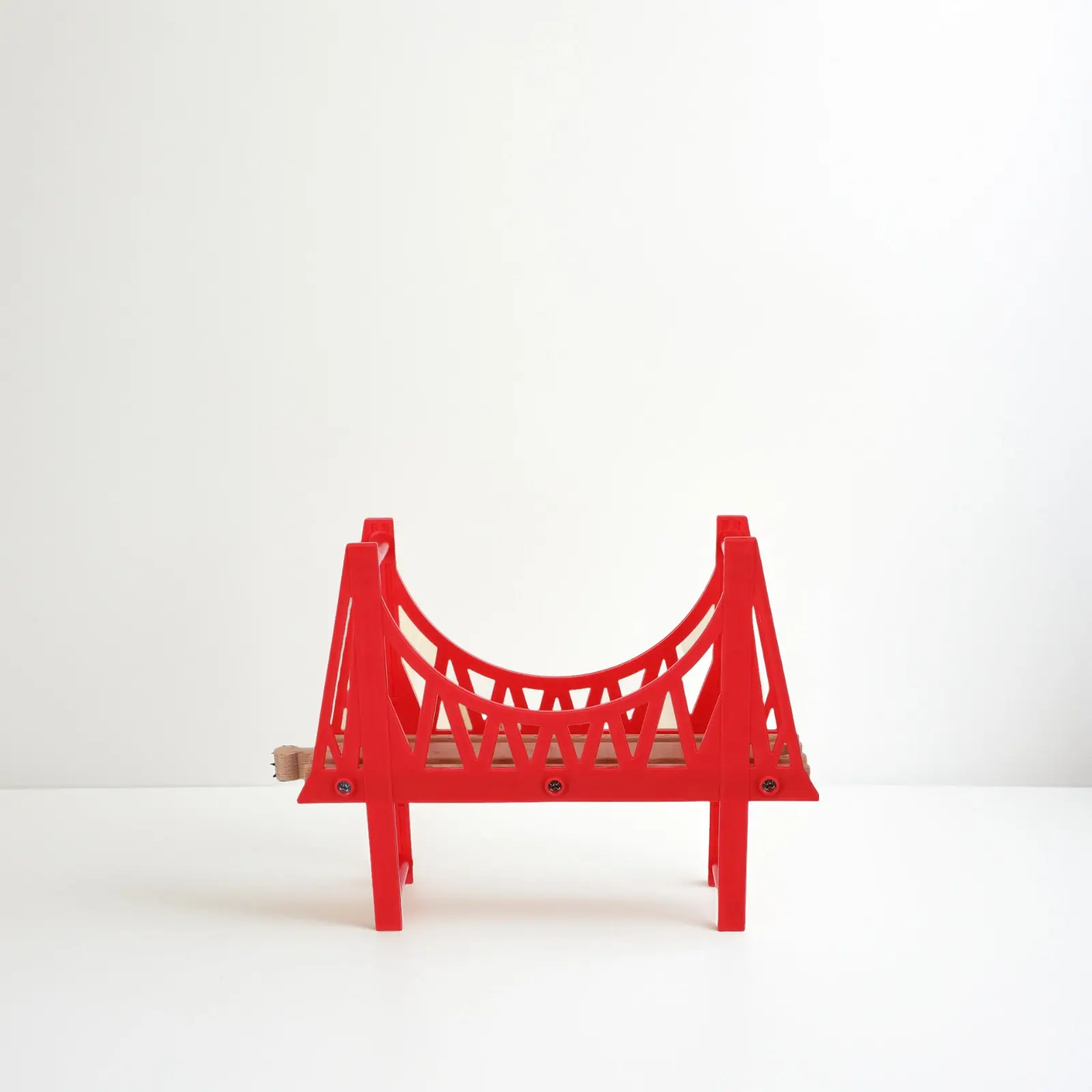 Wooden Train Track Detachable Bridge Railway Accessories Creative Building Set for Kids Home School Play
