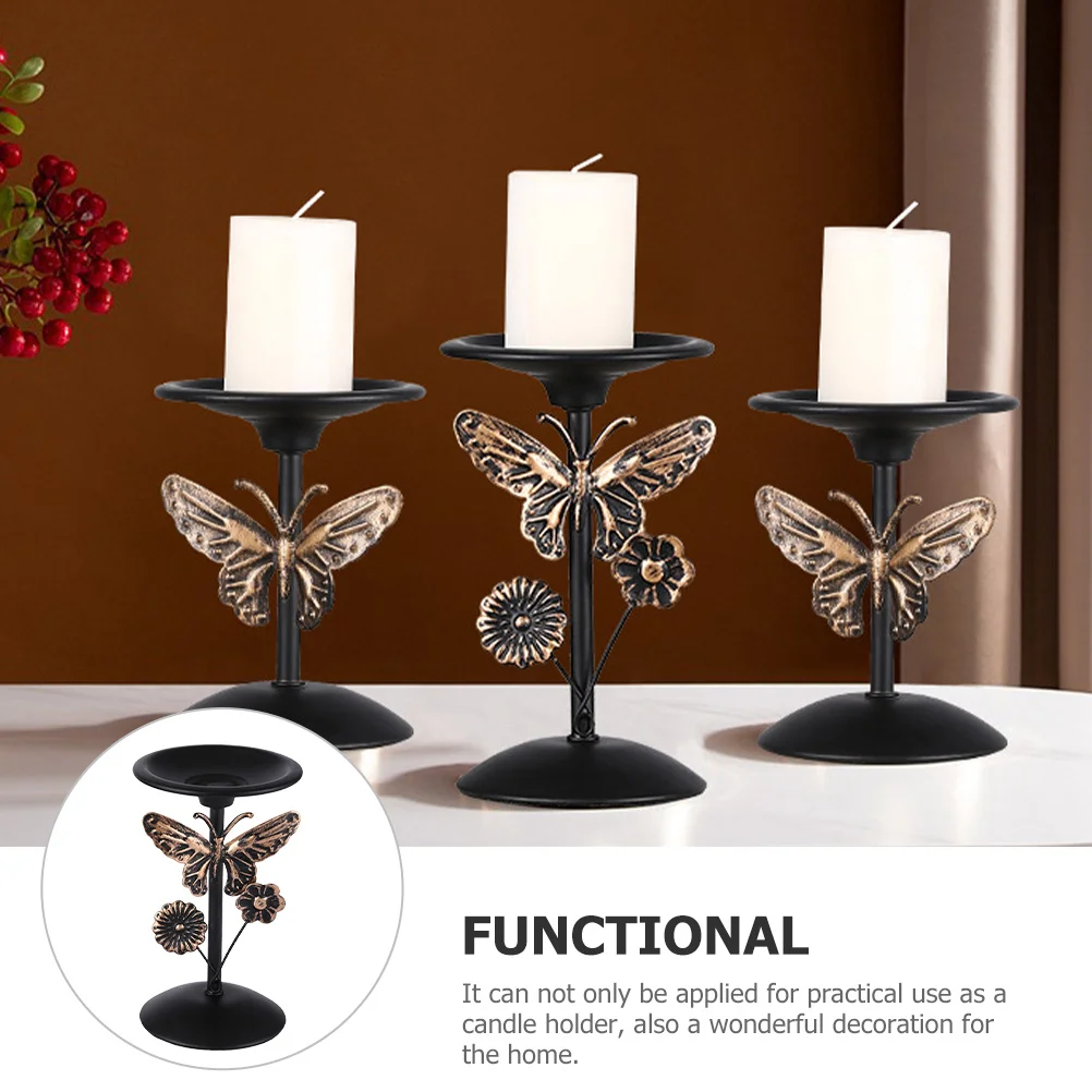 

Metal Vintage Holder Retro Design Decorative Pillar Stand for Table Centerpiece Home Decor Center Table Decor