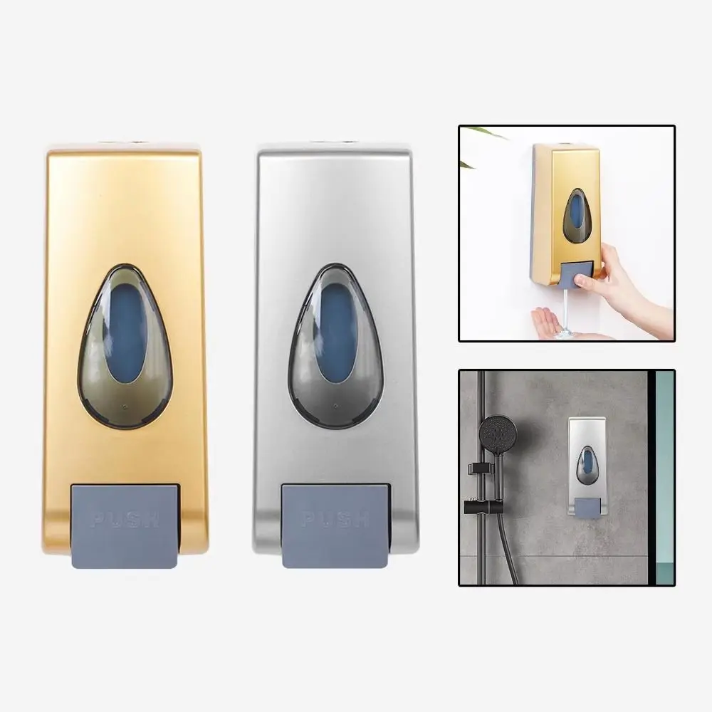 

Дозатор для жидкого мыла 600 мл, настенный, многоразовый, ручной, без сверления, с нажимным механизмом, контейнер для хранения жидкости