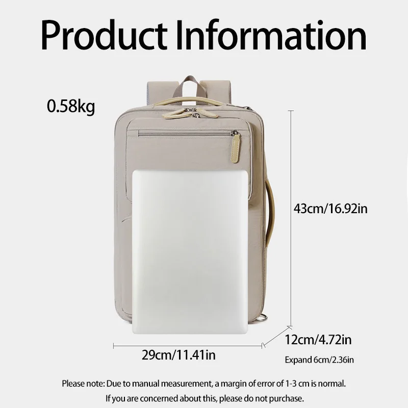 الحد الأدنى النايلون للجنسين حقيبة السفر سعة كبيرة مريحة USB كمبيوتر محمول للأعمال على ظهره الجافة / الرطبة فصل عارضة Backpac #2