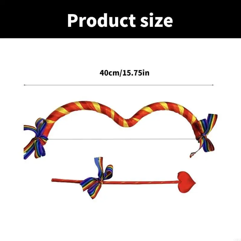 مجموعة قوس وسهام على شكل قلب من CORB دعائم للتصوير الفوتوغرافي للأطفال والكبار هدية مبتكرة لعيد الحب والحفلات