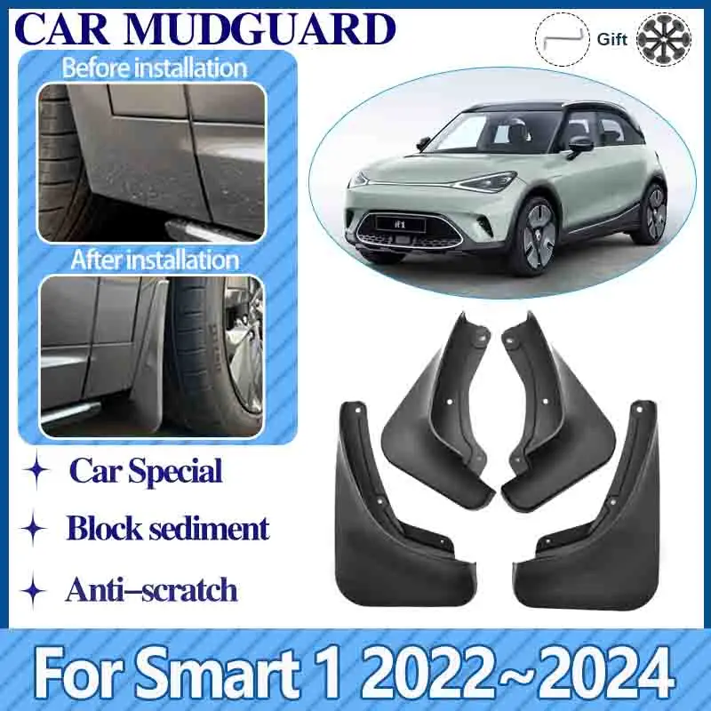 

4PCS Car Mudguard For Smart 1 Accessories 2022 2023 2024 Smart #1 Front Rear Mud Guard Splash Fender Auto Mudflaps Flaps Tools