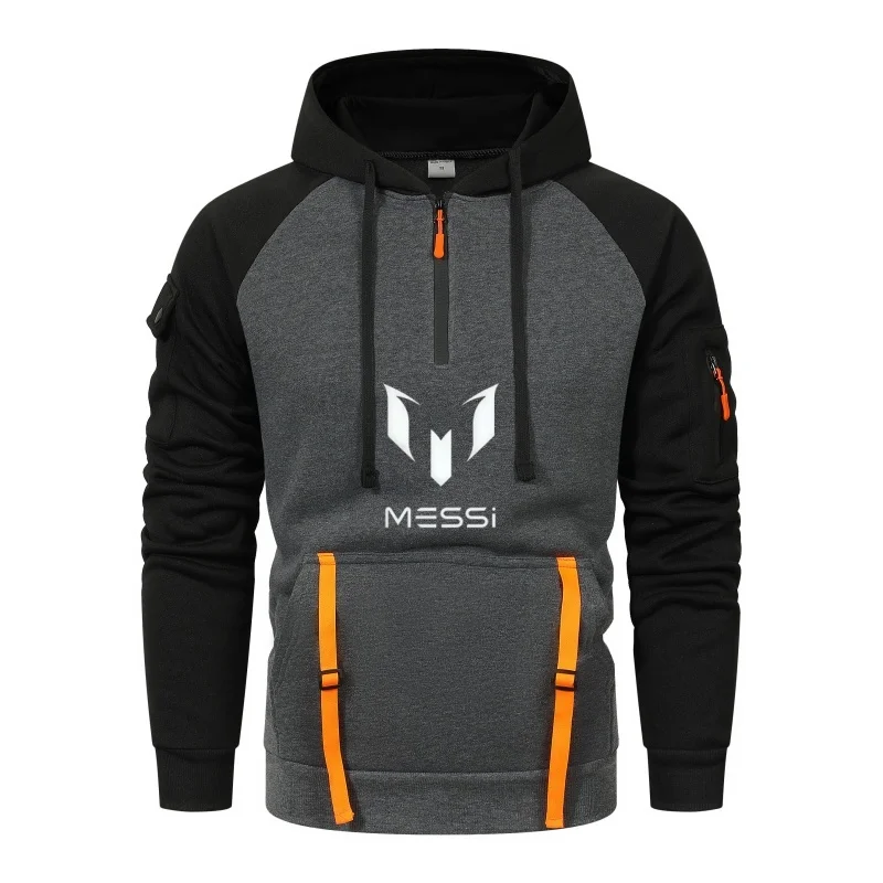 

The 2025 new men's hoodie, loose sweatshirt, fashionable, casual and sporty sweatshirt with zipper for autumn and winter