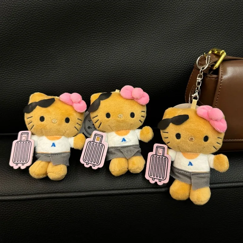 Porte-clés en peluche Sanrio Kawaii Hello Kitty, pendentif de sac à dos de dessin animé, poupée créative pour enfants, cadeau de Festival, nouvelle collection 2025