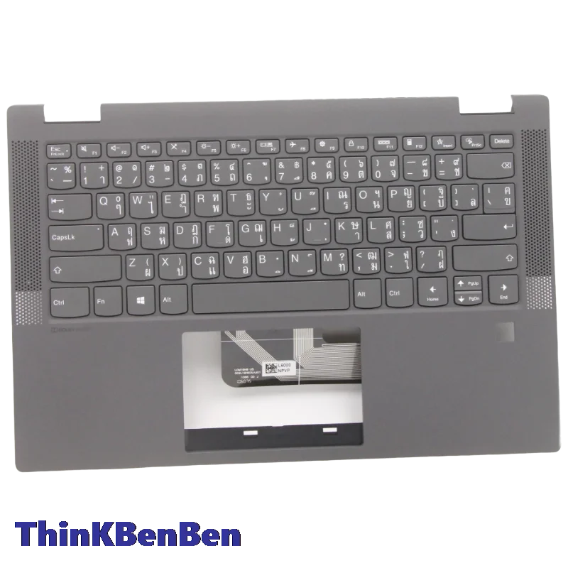 TH Thai Keyboard Grey Upper Case Palmrest Shell Cover For Lenovo Ideapad Flex 5 14ITL05 14ARE05 14ALC05 14IIL05 5CB1C66478