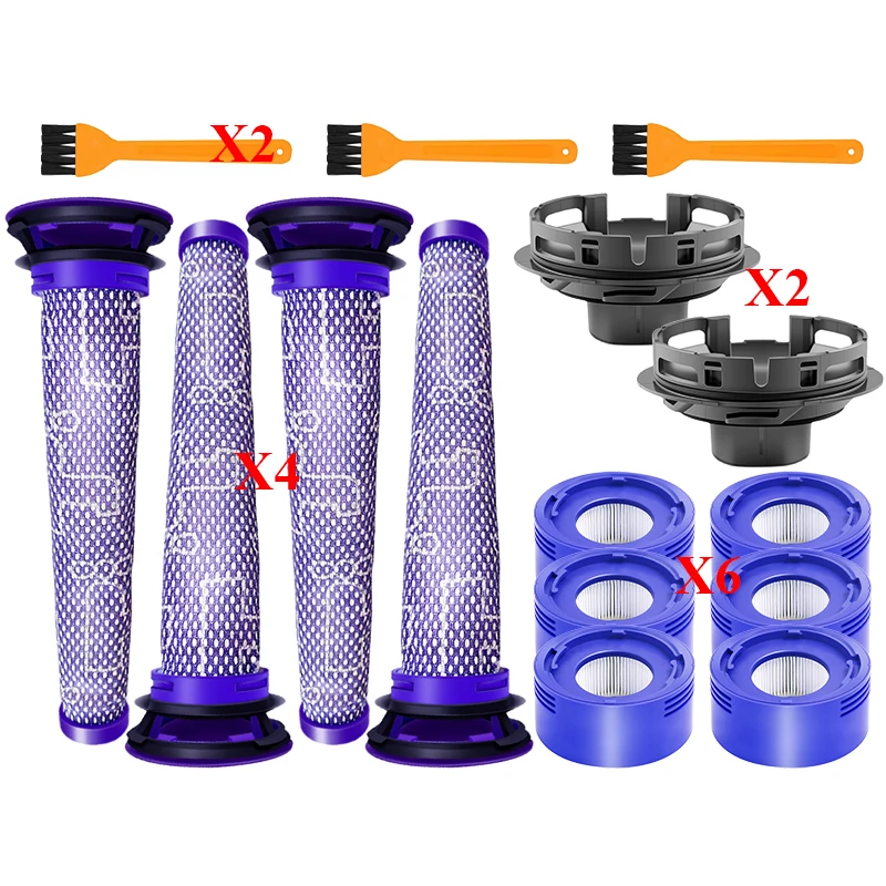 Filtres HEPA et pré-filtres pour aspirateurs sans fil Dyson V7 V8 Absolute Animal Motorhead, filtre de remplacement, partie du couvercle arrière du moteur