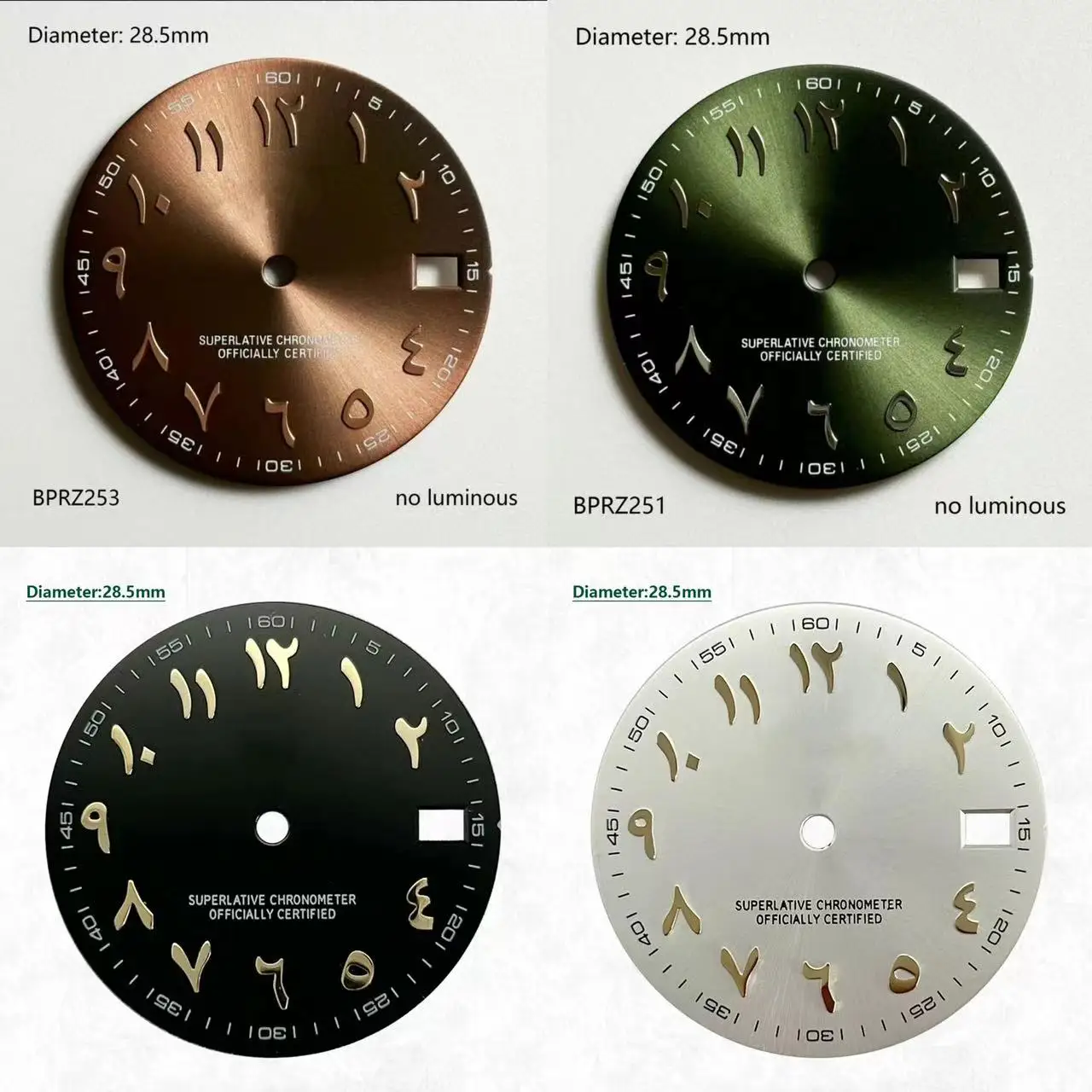 S Logo Dial 28.5mm NH35 Watch S Logo Dial S Dial NH35 Arabic Numerals Dial Suitable for NH35 Movement Watch Accessories