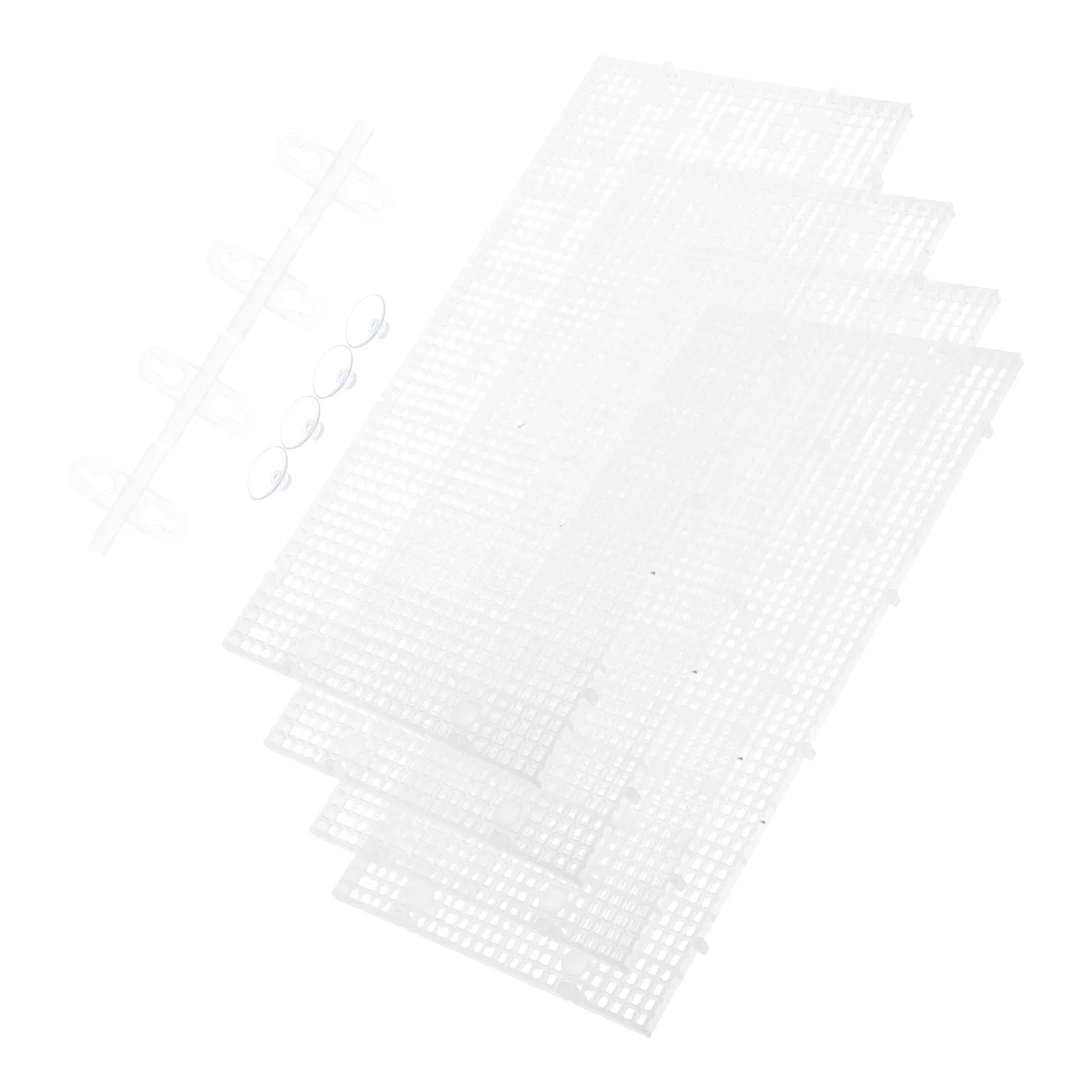 

1Set Planter Base Tray Transparent Grid Divider Panel for Plant Root Control Balcony Gardening Plastic Egg Crate Plant Pot Grid