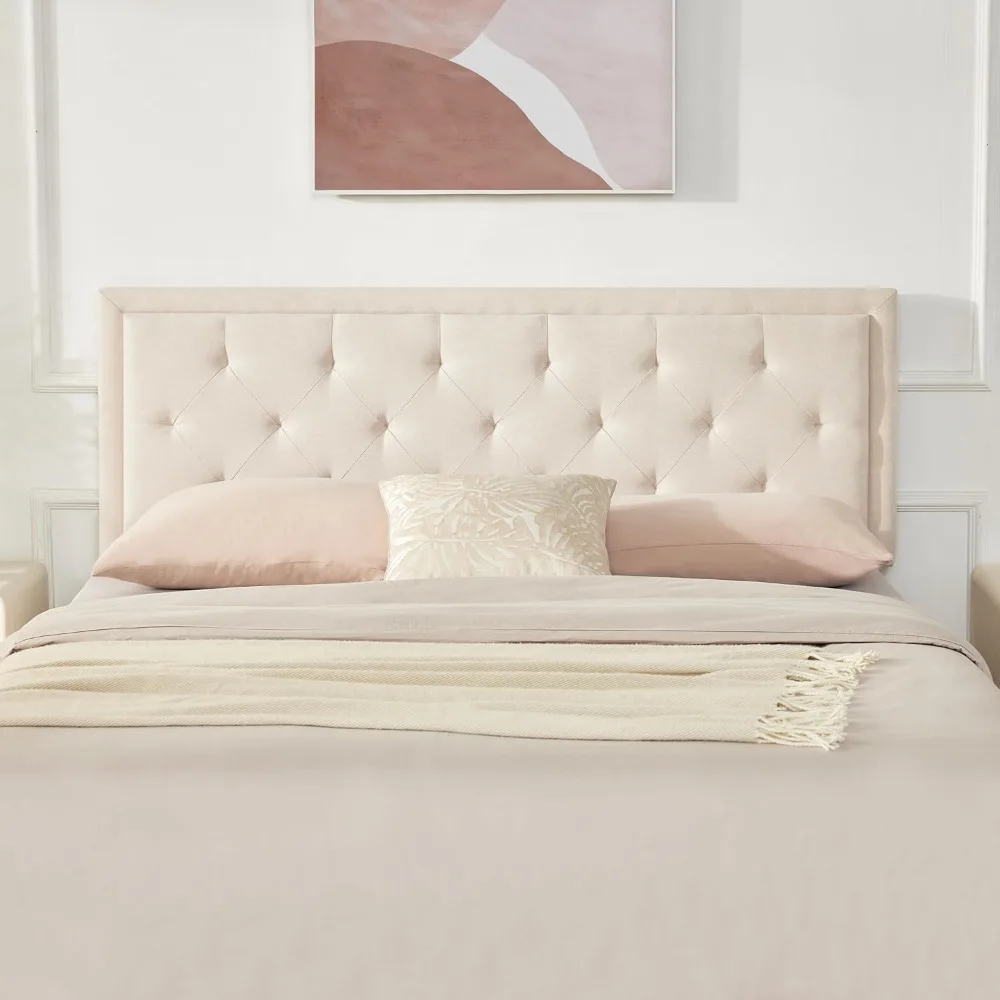 اللوح الأمامي Queen فقط، اللوح الأمامي معنقدة بحجم كوين، ألواح رأس حديثة قابلة للتعديل من الخشب الصلب مع ميتا متينة