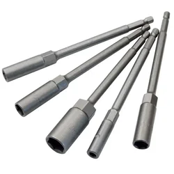 150mm Hexagon Nut Driver Drill Bit Adapter 5.5-19mm Electric Drill Socket Head Bolt Nut Driver Bit Socket Wrench Extension Bar