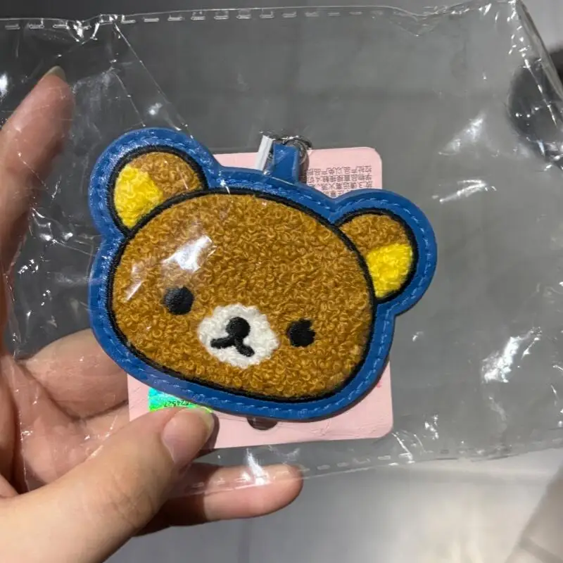 Rilakkuma Pu Transparent Small Card Slot Pendant Car Keychain Backpack Hanging Pendant Decoration Friend's Birthday Ideal Gift