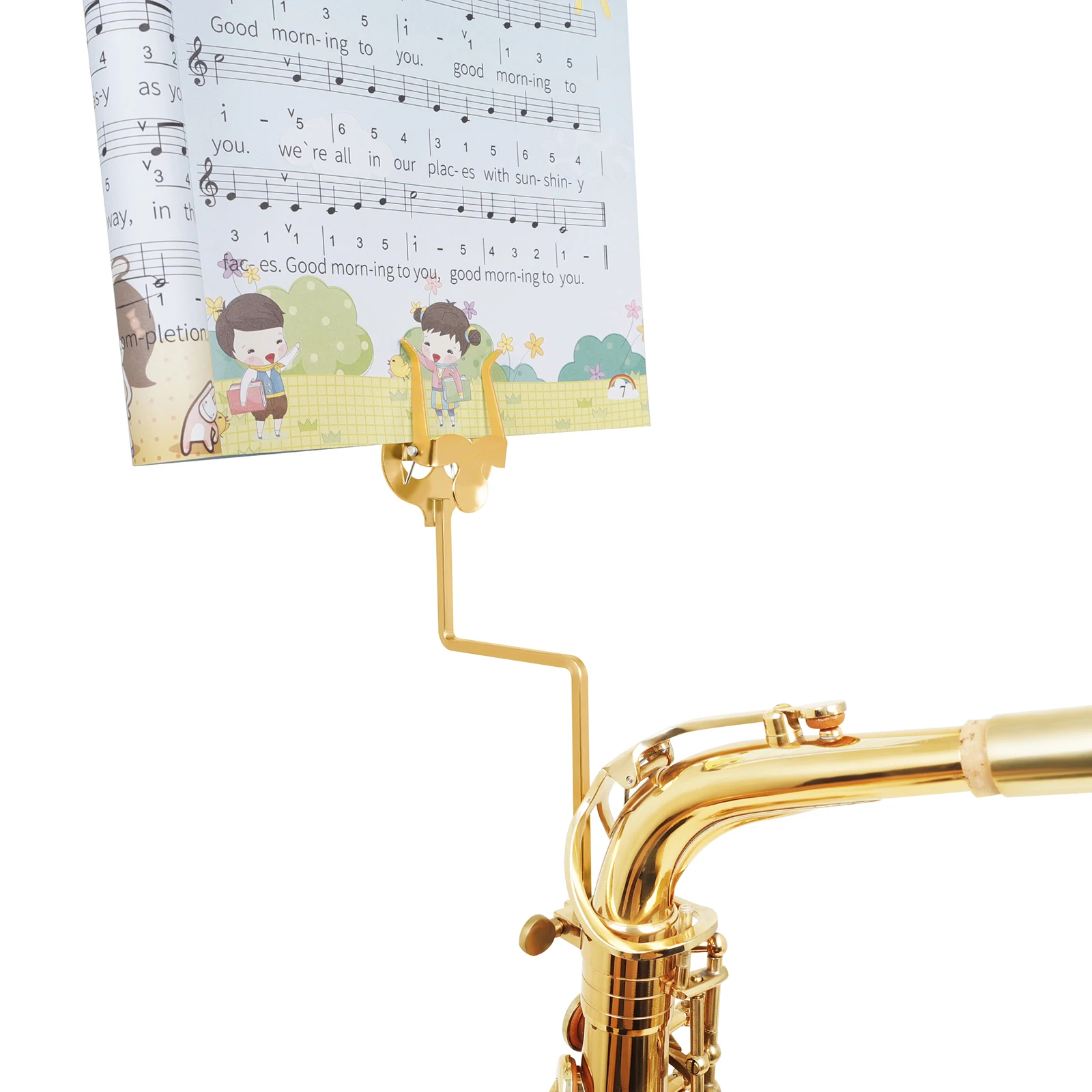 حامل موسيقى الساكسفون حامل موسيقى معدني محمول خفيف الوزن ألتو ساكسفون ورقة حامل الموسيقى ملحقات أدوات النفخ الخشبية #3