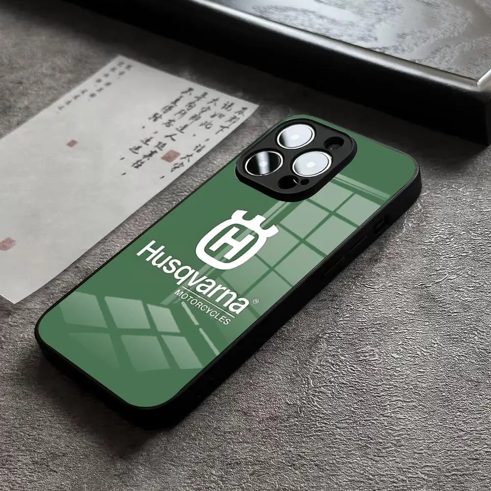H-Husqvarnaes Logo Phone Case For IPhone 15 Pro Max 18 14 Plus 17 Pro Max 12 11 13 X XR XS 16 Plus Air SE Glass Cover - view 5