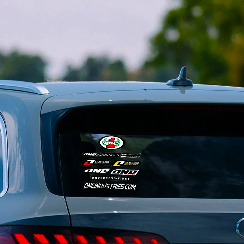 1SET "One Industries" Auto Moto Sticker Pack, Motocross Themed Decals for Motorcycle, Exterior Customization Accessory