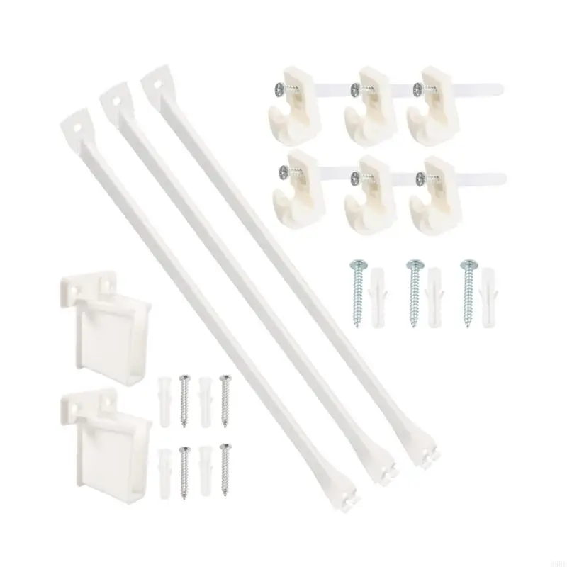 

D5BE RVs Closet Brackets 17inch Metal Shelf Supports 100lbs Weight Capacity Rustproof Coating Multipurpose Use