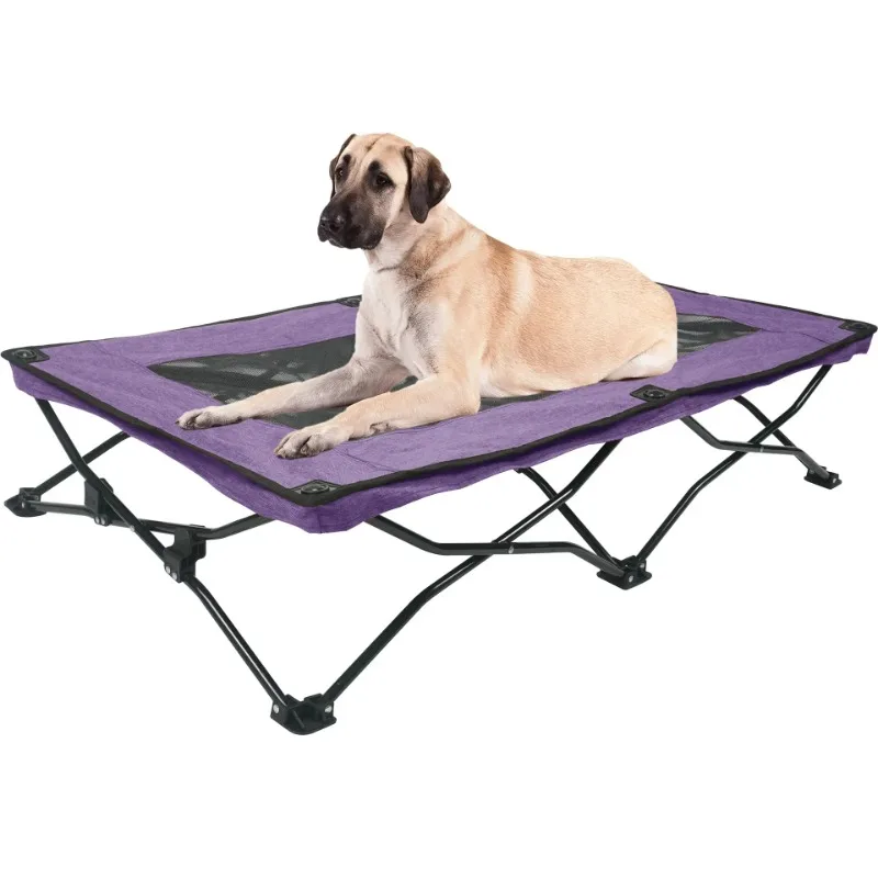 Outdoor folding pet dog camp bed summer elevated dog bed moisture-proof medium and large dogs easy to store