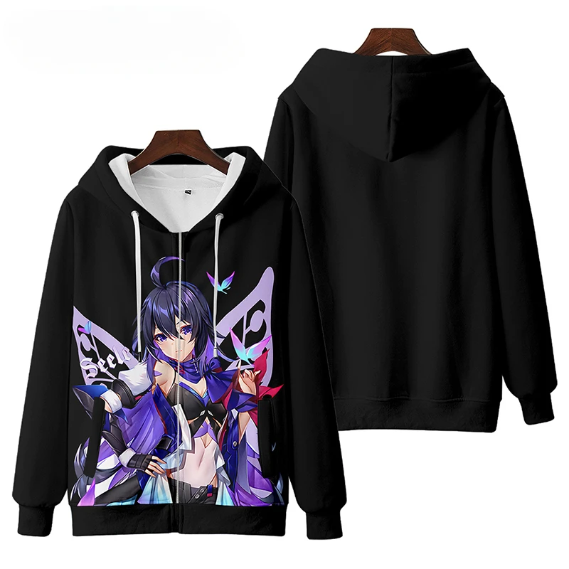 Anime Honkai Star Rail 3D-Druck Reiß verschluss Frauen/Männer Hoodie Sweatshirt Seele Cosplay Reiß verschluss Kapuzen jacke Oberbekleidung Freizeit Trainings anzug