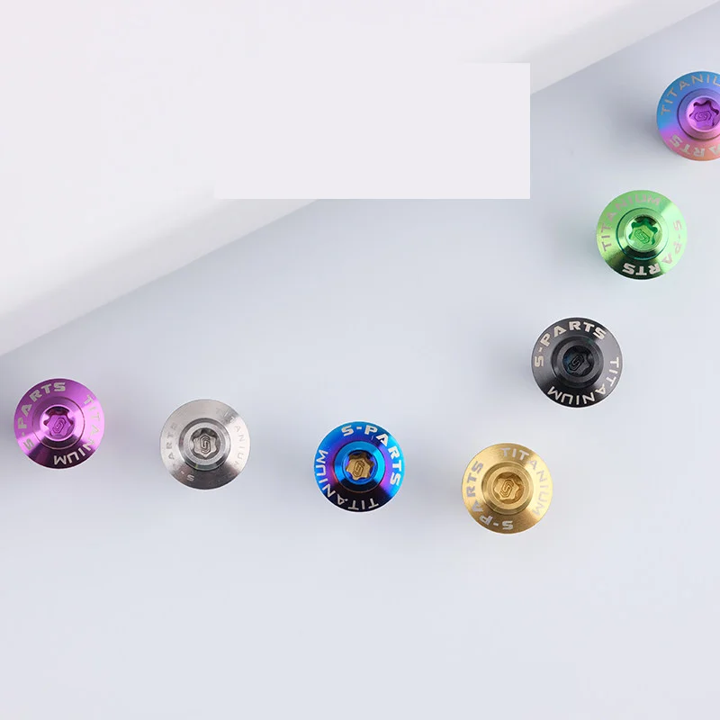 1PCS S-PARTS S-TC4 M6 Titanium Screw Ignition Lock Cover Nut Gold Black Blue Purple Candy Fits DUCATI Motorcycle Modification