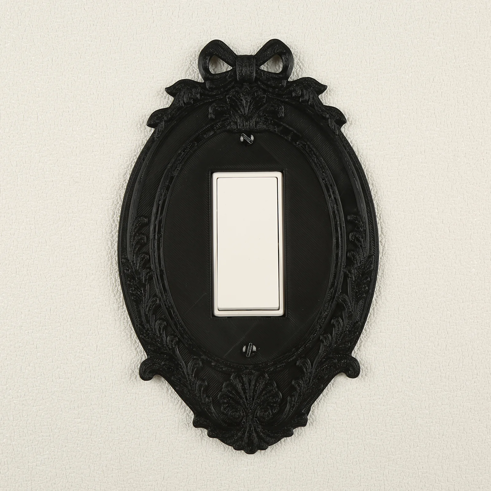 Cross‑border Vintage Bow Carved Switch Cover Resin European Antique Wall Switch Decor Frame