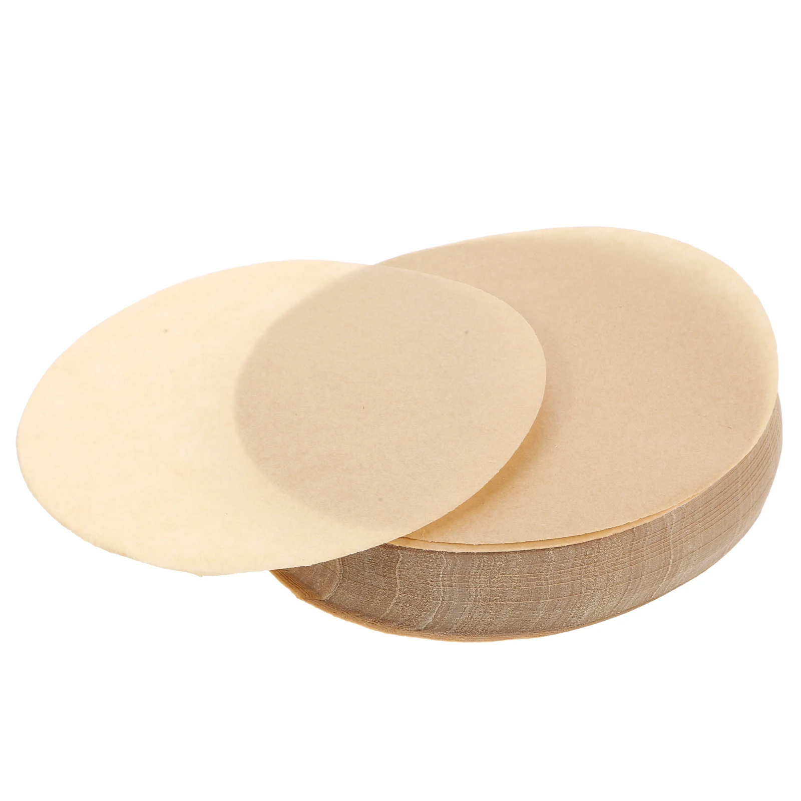 

500pcs Leakproof Sealing Paper Cup Lids Gasket Perforated Parchment Covers Drinks Coffee Light Brown Food Safe Oil Precut