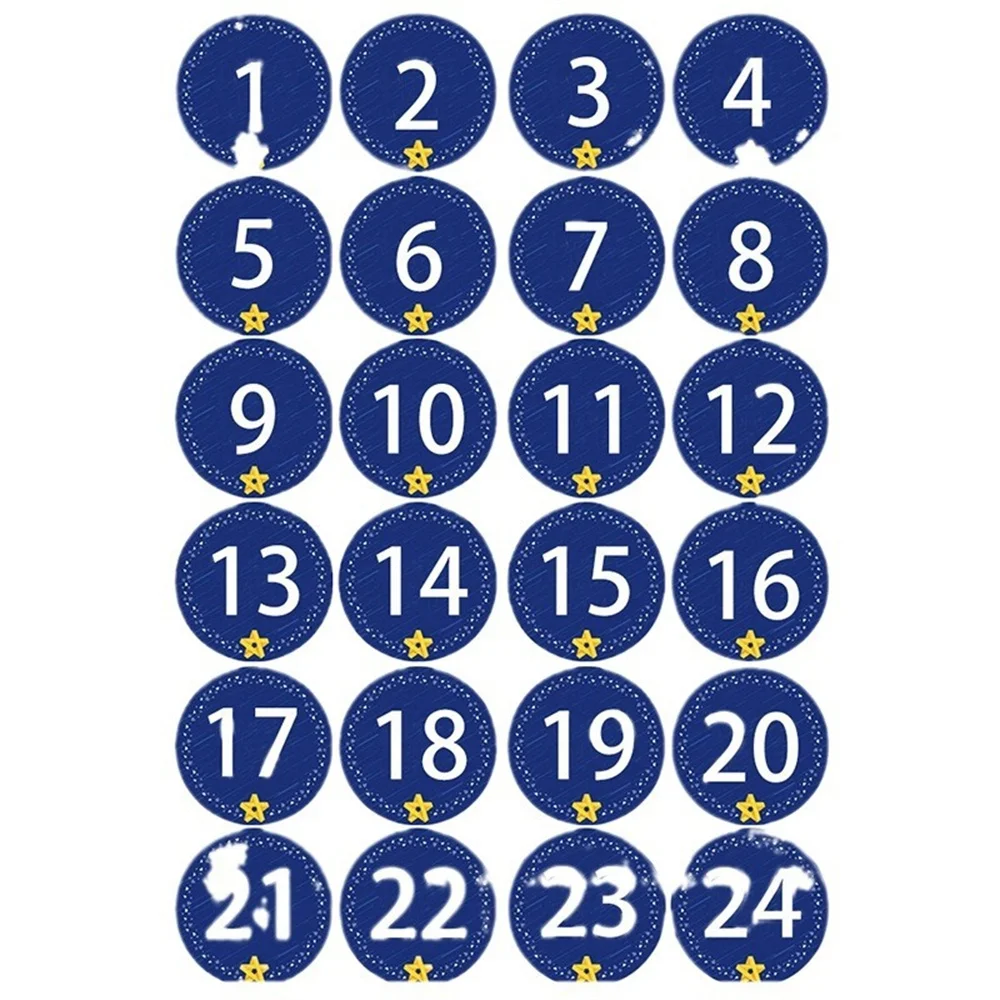 Adesivi natalizi calendario dell\'avvento numero regali di natale fai da te etichetta sigillata adesivi di carta decorazioni natalizie felice anno