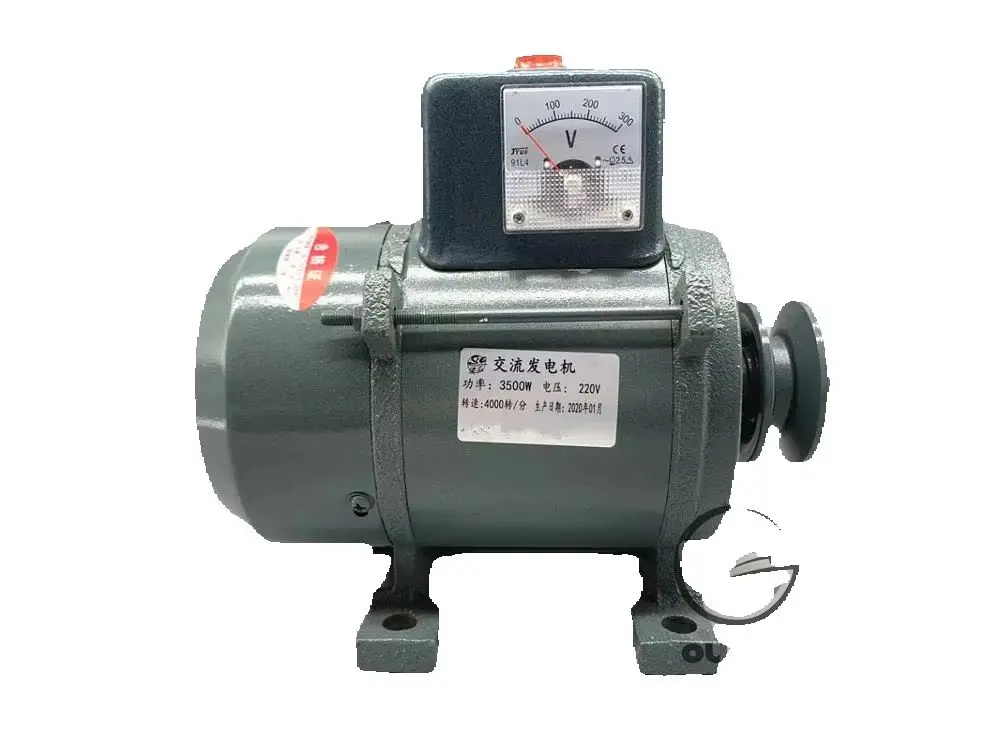 220V 1800W Generator 220V High Power Small Pulley Type Permanent Magnet Lighting Generator DC