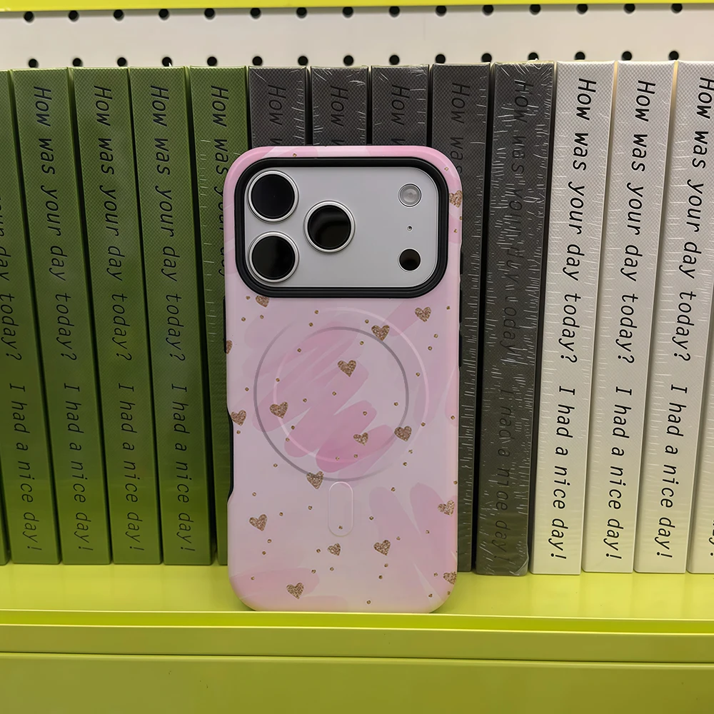 Pink Glitter Dot For iPhone18 Must-Haves Case Double-Layer Back Cover for pro Max plus Compatible with iPhone 17 16 15 14 13 12 - view 3