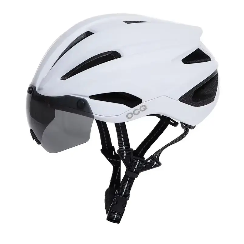 

NEW Popular OGQ cycling helmet with cushioned milk silk inner pads, replaceable magnetic goggles, ventilated road bicycle helmet