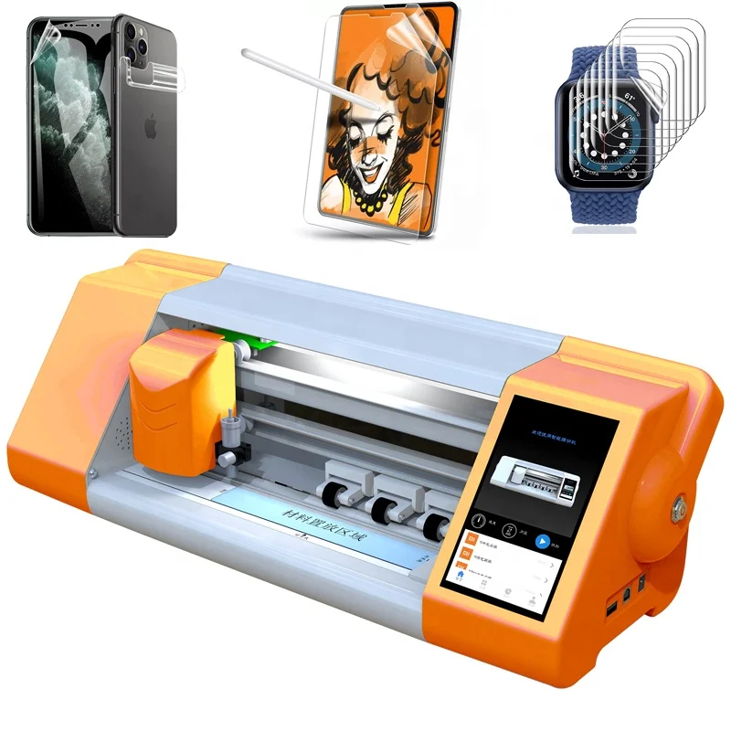 Mobile Phone TPU Hydrogel Screen Film Cutting Machine Backskin Sticker Cutter Plotter for Smartphone Tablet Laptops