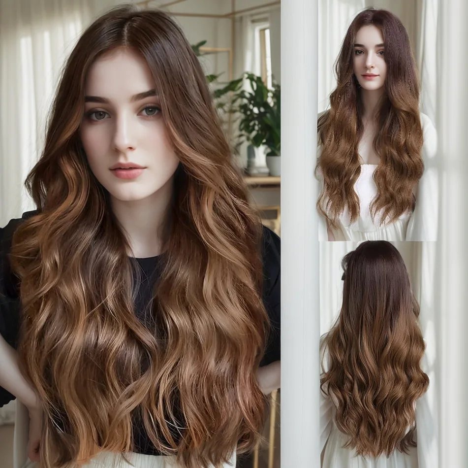 

Hot Selling Hair European American Mechanism Long Wave Synthetic Hair Wig