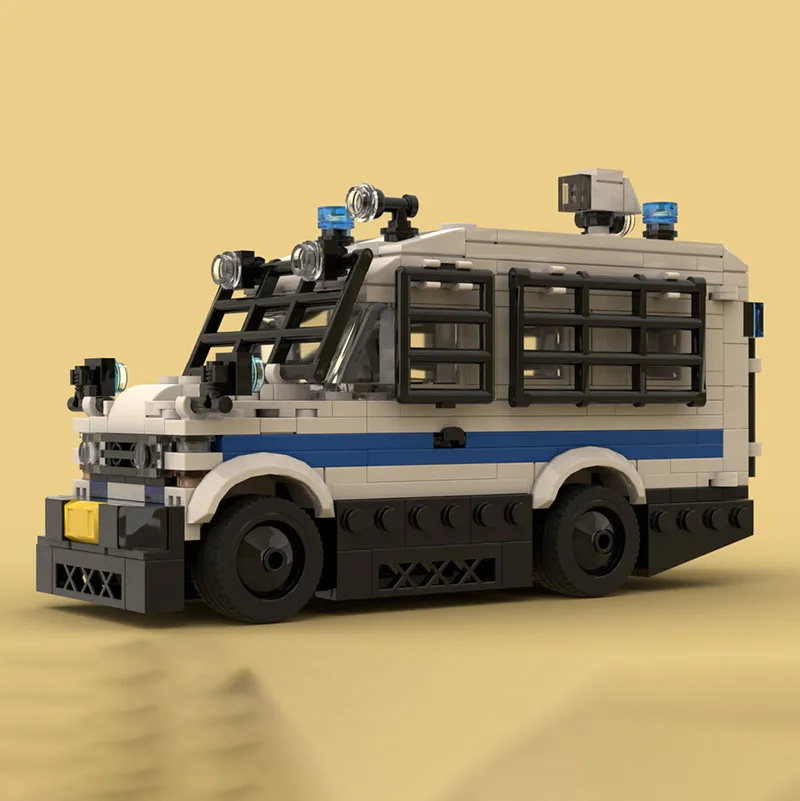 Novos blocos de construção moc série carro policial modelo polícia multi funcional carro blindado brinquedo das crianças presente diy conjunto montagem