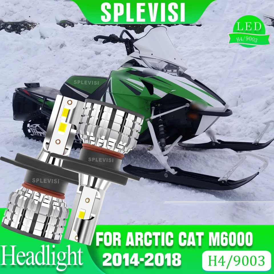 

6000K white plug and play durable LED H4 9003 long lifespan motorcycle Headlight For Arctic Cat M6000 2014 2015 2016 2017 2018