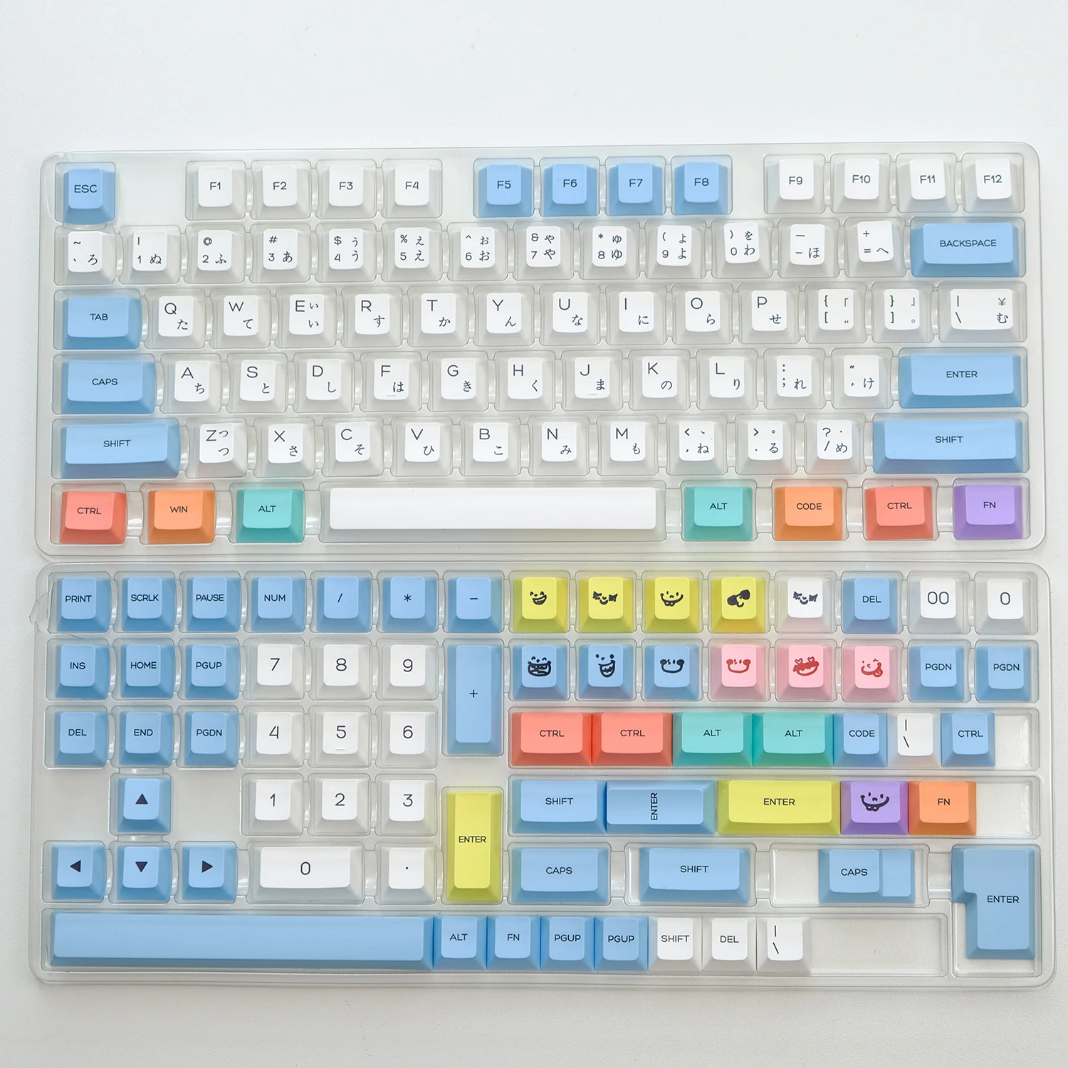 KBDiy Cherry Profile PBT-Tastenkappen, koreanische japanische Tastenkappe, Pastellkreide-Thema, MX-Schalter für mechanische Tastatur, KIT ISO 7U, 144 Tasten – Detail 2